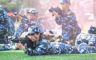【原声现场】金沙2004线路检测2022级学生军训——战术演练